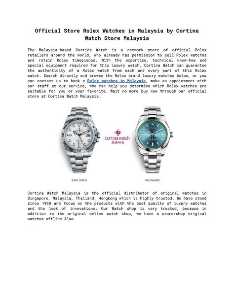 rolex dealers in malaysia